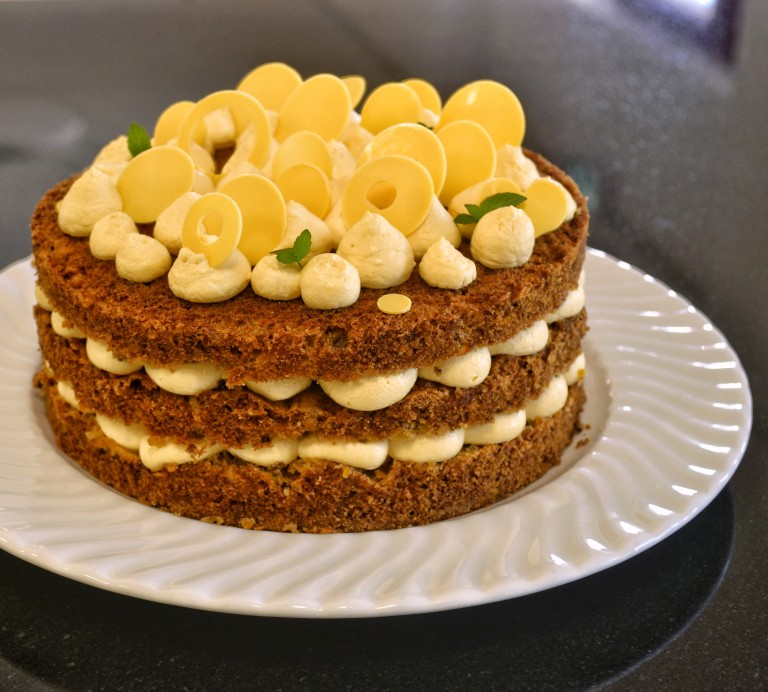 K&uuml;rbiscake mit Sanddorn